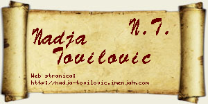 Nadja Tovilović vizit kartica